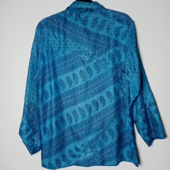 Vintage Reversable Silk Shirt Jacket - Picture 2 of 6